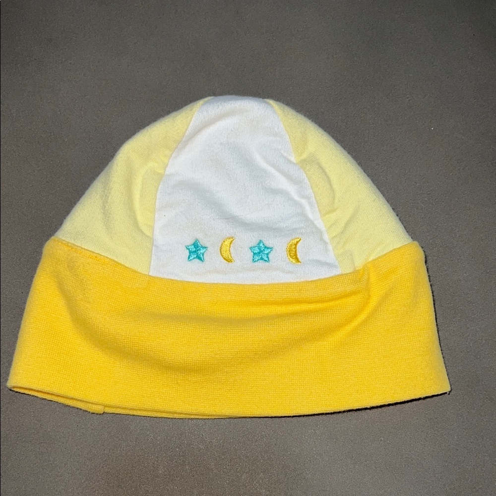 RARE VINTAGE 90s Rainbow Gymboree Infant Hat Beanie with Star and Moon Design
